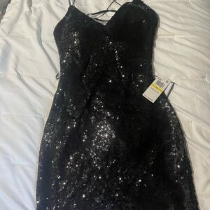 Black Sequin Dress